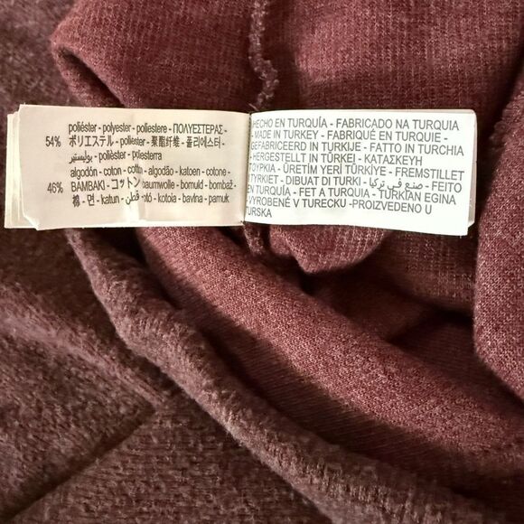 Zara soft straight high waist knit pants Soft Burgundy NWOT S - Picture 10 of 12